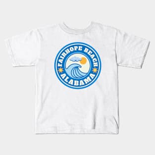 Fairhope Beach Alabama Summer Vintage Logo Kids T-Shirt